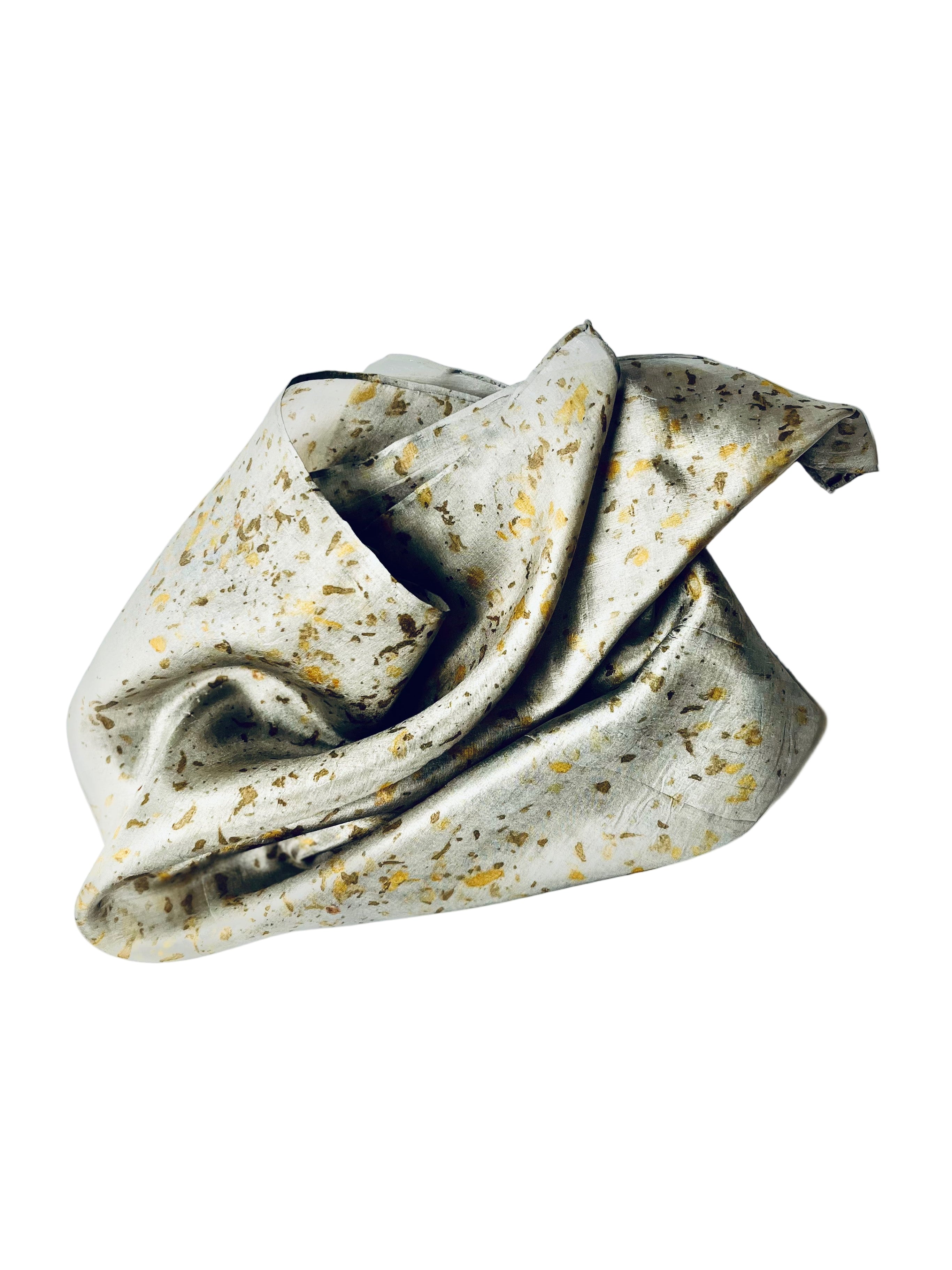 siembra #1 _ pañuelo de seda con estampación botánica / 55x55 cm.