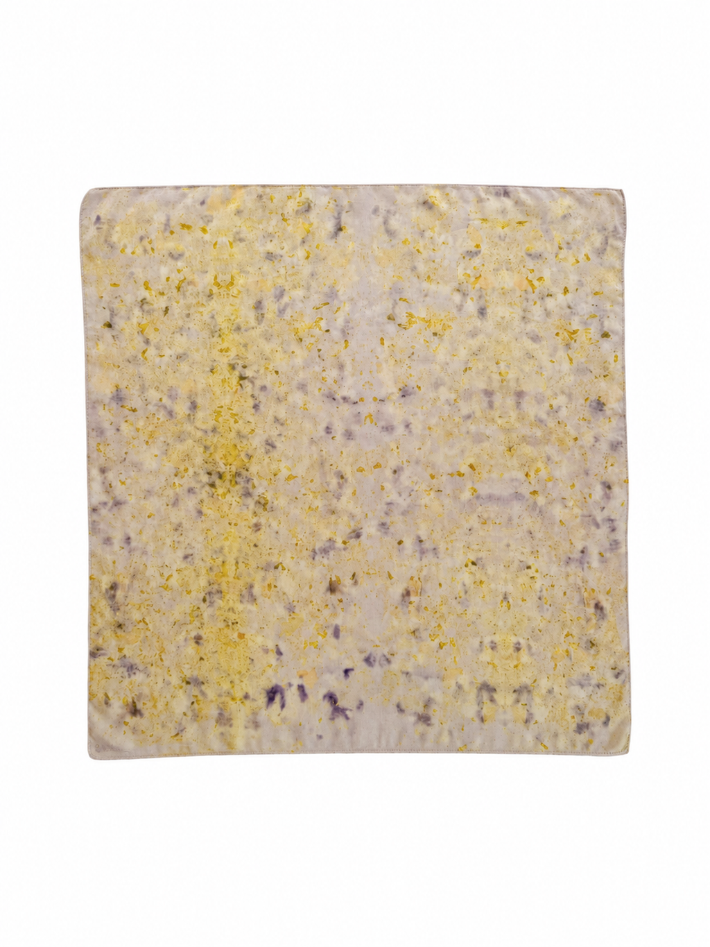 abrazo #1 _ pañuelo de algodón y seda con estampación botánica / 53x53 cm.