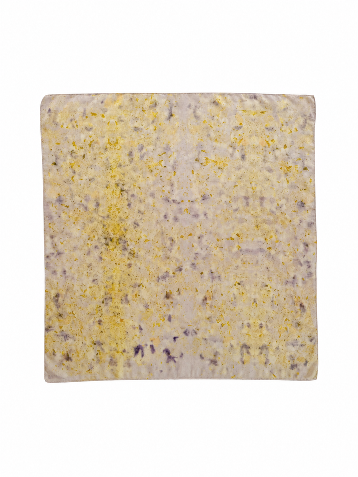 abrazo #1 _ pañuelo de algodón y seda con estampación botánica / 53x53 cm.