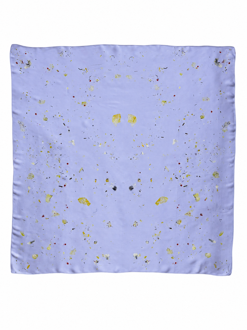 aire #4 _ pañuelo de seda con estampación botánica / 90x90 cm.