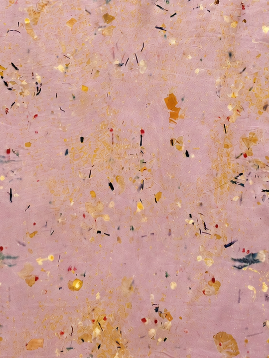 canto #4 _ pañuelo de seda con estampación botánica / 180x44 cm.