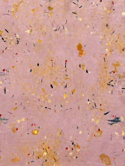 canto #4 _ pañuelo de seda con estampación botánica / 180x44 cm.