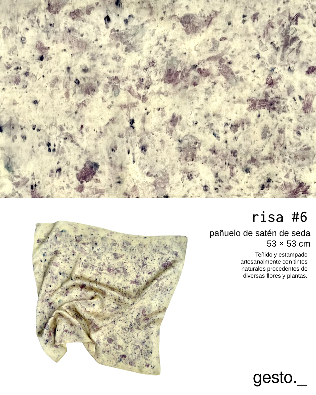 risa _ pañuelo de seda con estampación botánica / varios modelos